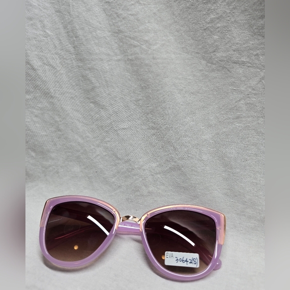 Pink and Purple with Gold accents Fashion Sunglasses - NEW - Picture 1 of 5